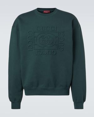 Gucci Interlocking G Cotton Jersey Sweatshirt - Green