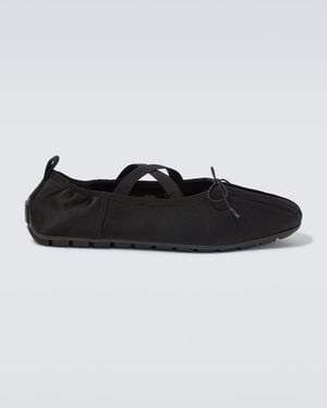 Simone Rocha Grip Satin Ballet Flats - Black