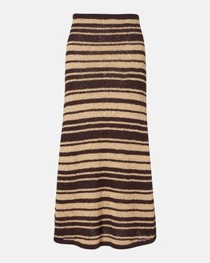 Faithfull the Brand Micah Striped Cotton-Blend Maxi Skirt - Natural