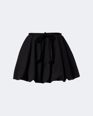 Patou Minifalda En Mezcla De Lana - Negro