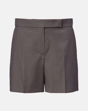 Max Mara Sadunco Virgin Wool Shorts - Grey