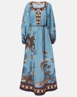 ALÉMAIS Georgie Printed Beach Dress - Blue