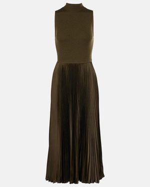 Polo Ralph Lauren Wool-Blend Cocktail Midi Dress - Green