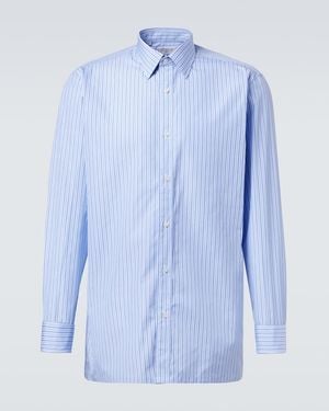 Charvet Striped Cotton Poplin Shirt - Blue
