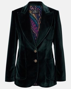 Etro Single Button Front Blazer - Green