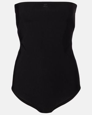 Courreges Body Aus Jersey - Schwarz