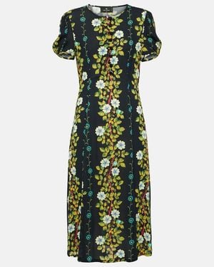Etro Floral Midi Dress - Green