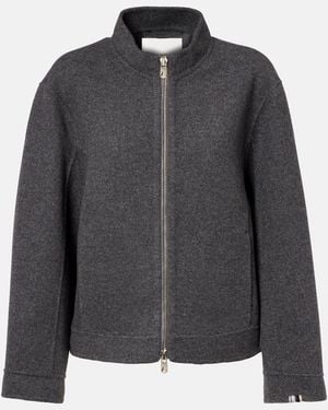 Extreme Cashmere Motor Wool And Cashmere Bomber Jacket - Black