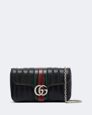Gucci Schultertasche Jetset Gg Marmont Small - Schwarz