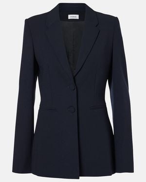 FFORME Bennet Wool-Blend Crepe Blazer - Blue
