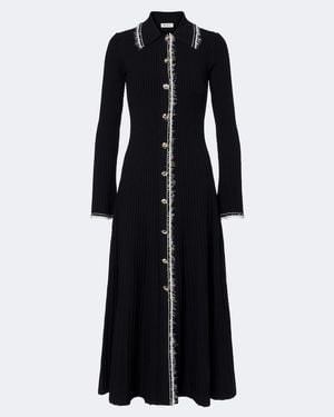 Jonathan Simkhai Ribbed-Knit Shirt Dress - Black