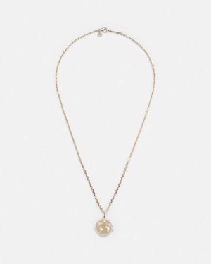 Sydney Evan World Traveller 14Kt Pendant Necklace With Diamonds - Metallic