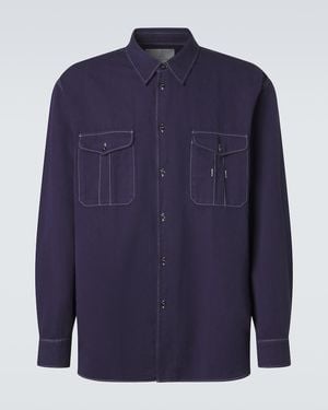 Studio Nicholson Louro Cotton And Linen Shirt - Blue