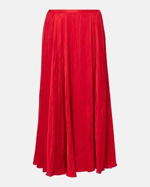 Polo Ralph Lauren Mid-Rise Midi Skirt - Red