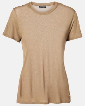 Tom Ford Bamboo Jersey T-Shirt - Natural