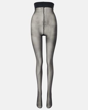 Saint Laurent Crystal-Embellished Tights - Black