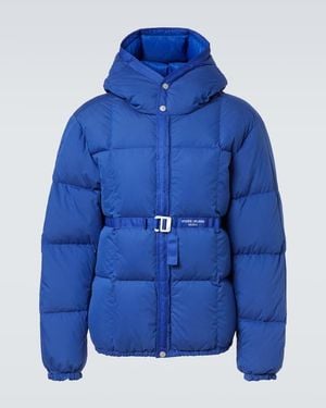 Stone Island Daunenjacke Aus Jersey - Blau