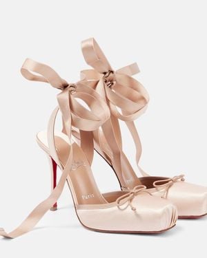 Christian Louboutin Cassia 100 Crepe Satin Pumps - Pink