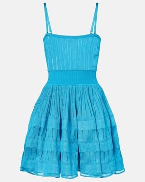 Alaïa Knitted Minidress - Blue