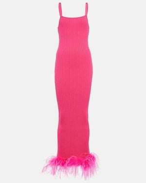 GIUSEPPE DI MORABITO Kleid Mit Federn - Pink