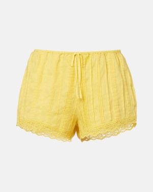 Doen Shorts Leda Mit Spitze - Gelb