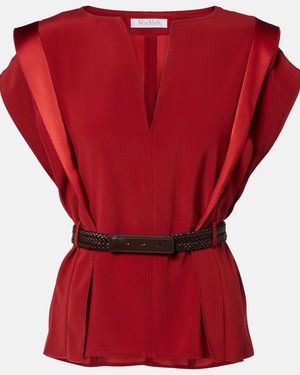 Max Mara Belted Top - Red