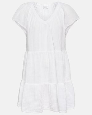 Velvet Eleanor Cotton Tiered Minidress - White