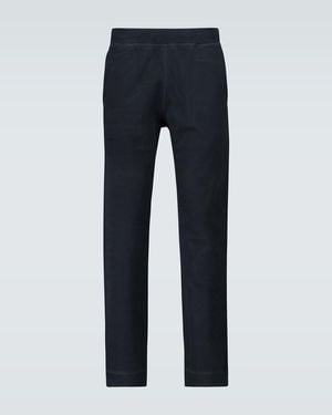 Sunspel Loopback Cotton Sweatpants - Blue