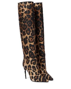 Dolce & Gabbana Leopard-print Over-the-knee Boots - Multicolor