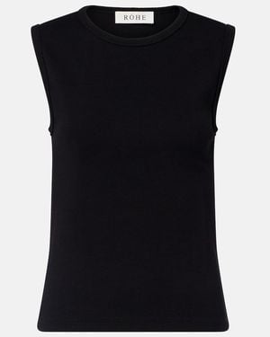 Rohe Ribbed-Knit Cotton-Blend Tank Top - Black