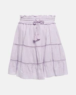 Isabel Marant Lioline Cotton-Blend Miniskirt - Purple