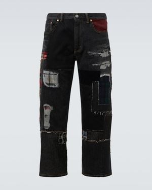 Junya Watanabe X Levi's Patchwork Wide-Leg Jeans - Black