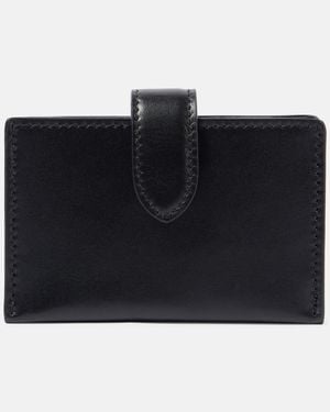The Row Leather Card Case - Black