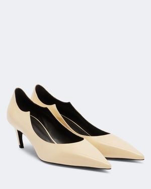 KHAITE Valerie Leather Court Shoes - Natural