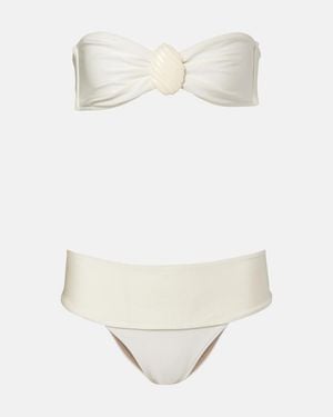 Adriana Degreas Verzierter Bikini - Weiß