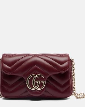 Gucci Borsa A Tracolla Gg Marmont Mini - Viola