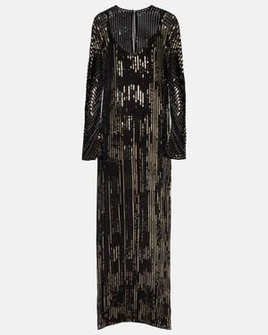 Johanna Ortiz Sequined Silk Gown - Black