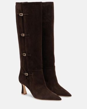 Malone Souliers Nolan 70 Suede Knee-High Boots - Black