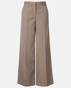 The Row Weite Hose Dender Aus Wolle - Braun