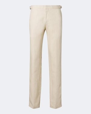 Orlebar Brown Giffon Linen Straight Trousers - Natural