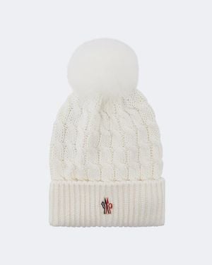 Moncler Bonnet En Laine Vierge - Blanc