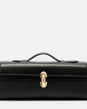 SAVETTE Tote Bag Slim Symmetry Aus Leder - Schwarz