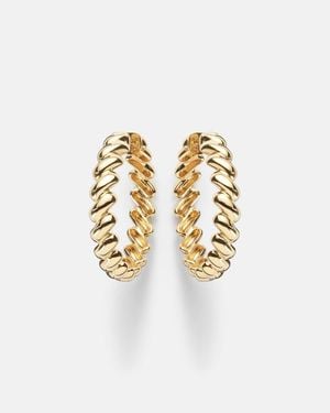 Anita Ko Coil 18Kt Hoop Earrings - Metallic