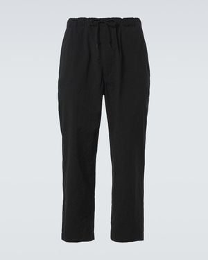 Junya Watanabe Cropped Straight Trousers - Black