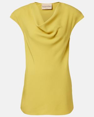 Valentino Cady Couture Draped Top - Yellow