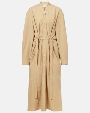 Lemaire Belted Cotton Shirt Dress - Natural