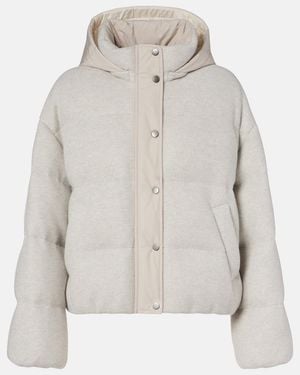 Brunello Cucinelli Cashmere-Blend Down Jacket - Grey