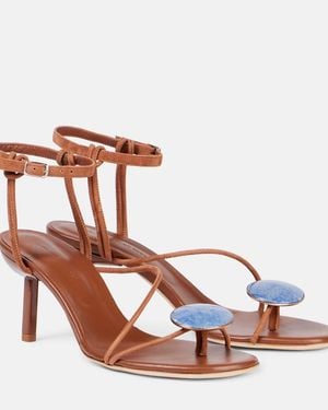 Christopher Esber Doma 70 Embellished Leather Sandals - Pink