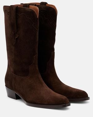 Paris Texas Hilda 35 Suede Cowboy Boots - Brown