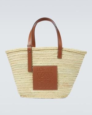 Loewe Leather-Trimmed Basket Bag - Multicolour